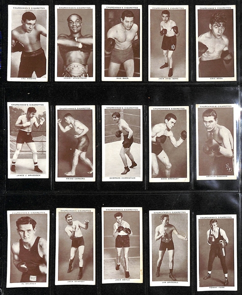 1938 Churchman Boxing Complete Set of 50 Cards w. Joe Lewis