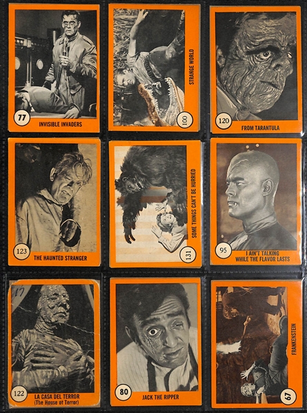Lot of (69) Non-Sport Horror Monster Cards & (13) 1966 Monkees Cards