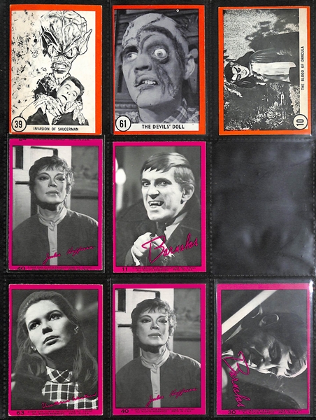 Lot of (69) Non-Sport Horror Monster Cards & (13) 1966 Monkees Cards