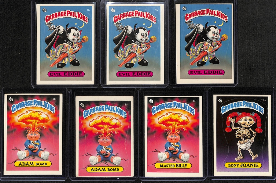 Lot of (69) Assorted 1985 Topps Garbage Pail Kids Series 1 Cards w. (3) Evil Eddie
