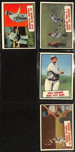 High-Quality Near-Complete 1961 Topps Baseball Card Set (Missing 50 Cards) w. 52 Graded Cards Inc. Mantle #300 (SGC 5), Mantle All-Star #578 (SGC 6.5), Mantle 565' HR (SGC 6), Banks #415 (SGC 6),...