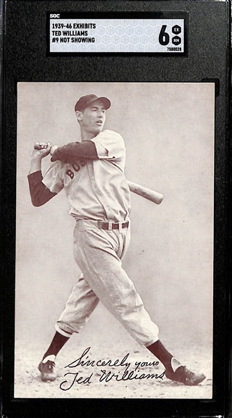 1939-46 Exhibits Ted Williams #9 Not Showing SGC 6