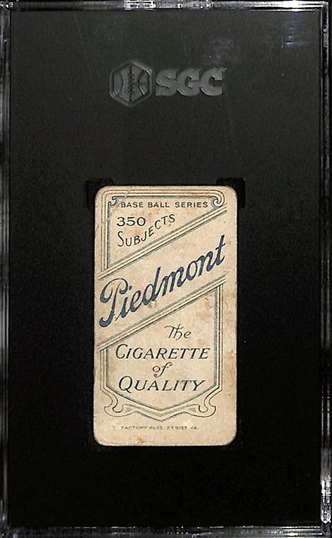 1910 Piedmont Cigarettes T206 Rube Marquard (Hall of Fame) Portrait SGC 1