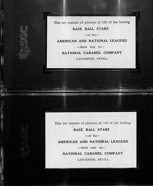 Lot of (2) 1921-23 National Caramel E220s Graded SGC Authentic w. Wilbur Cooper and Derrill Pratt