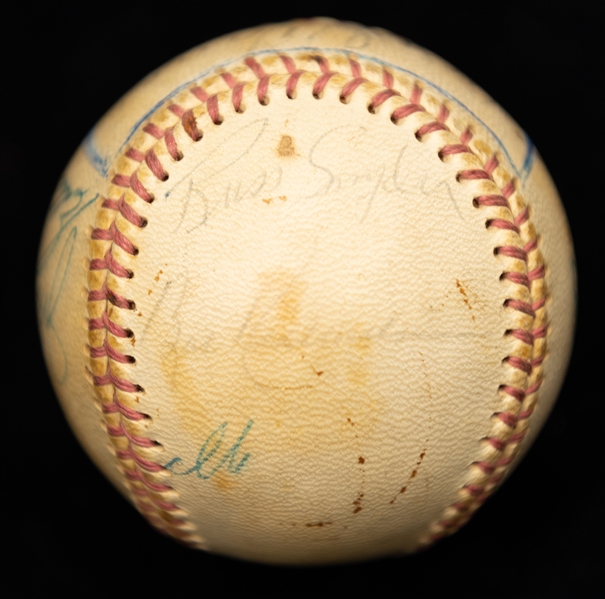 Vintage Multi-Signed Baseball w. Lloyd Waner, Al Lopez and Others (JSA Auction Letter)
