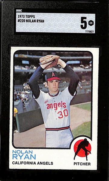 Baseball Card Lot - 1993 Topps Gold Derek Jeter Rookie #98 (SGC 8.5) & 1973 Topps Nolan Ryan #220 (SGC 5)