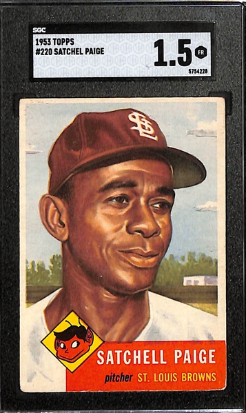 1953 Topps Satchell Paige #220 Graded SGC 1.5