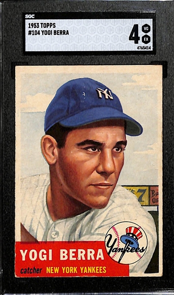 1953 Topps Yogi Berra #104 Graded SGC 4