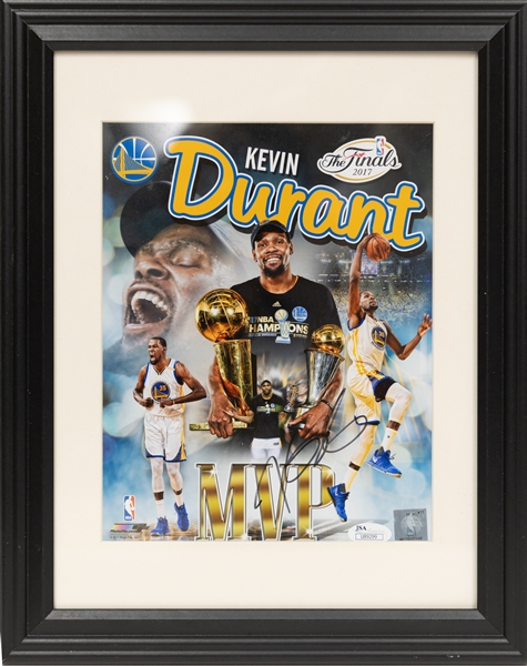 Lot of (2) 8x10 Autographed Basketball Photos w. Kevin Durant (JSA)