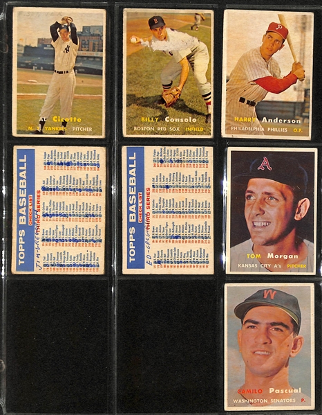 Lot of (150+) 1957 Topps Baseball Cards (Ranging from #1-264 & #353-407) w. Richie Ashburn
