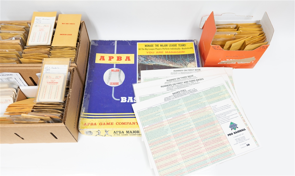 Vintage APBA Game Set w. 1970 Game Board/Box/Dice & Seasons NL/AL 1957, 1958, 1959, & 1960