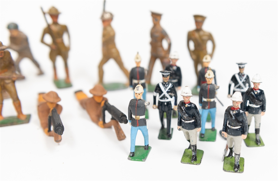 Lot of (35) Barclay Lead Soldiers & Figurines from 1940-50s 