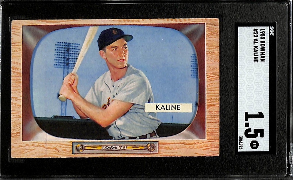 (6) Graded 1955 Topps (Inc. 5 Umpires) - Kaline, Paparella, Summers, Gorman, Hurley, Stevens