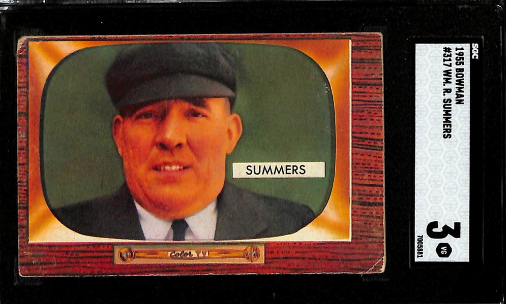 (6) Graded 1955 Topps (Inc. 5 Umpires) - Kaline, Paparella, Summers, Gorman, Hurley, Stevens