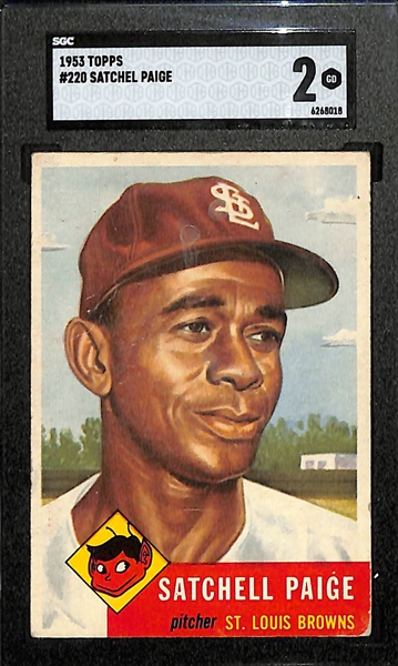 1953 Topps Satchell Paige #220 Graded SGC 2