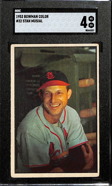1953 Bowman Color Stan Musial #32 Graded SGC 4