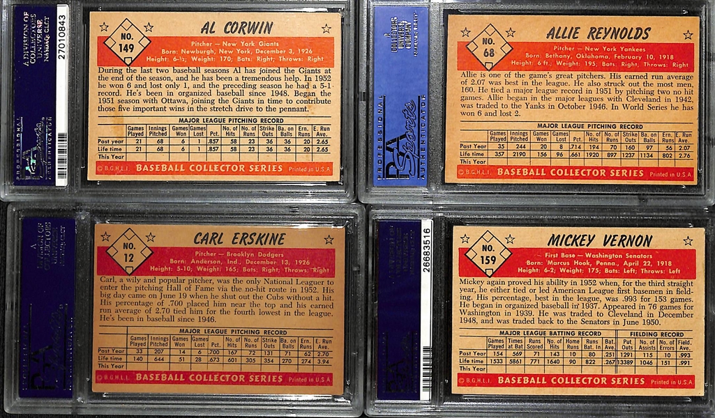 (13) 1953 Bowman Color Cards (All Graded PSA 6) w. Campanella (#46), Slaughter (#81), Erskine (#12), Reynolds (#68), Vernon (#159), Davey Williams (#1), +