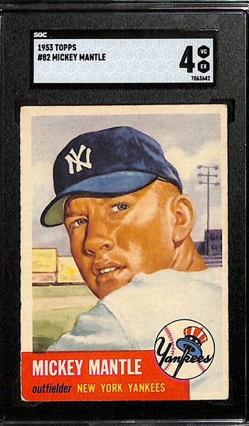 1953 Topps Mickey Mantle #82 Graded SGC 4
