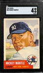 1953 Topps Mickey Mantle #82 Graded SGC 4