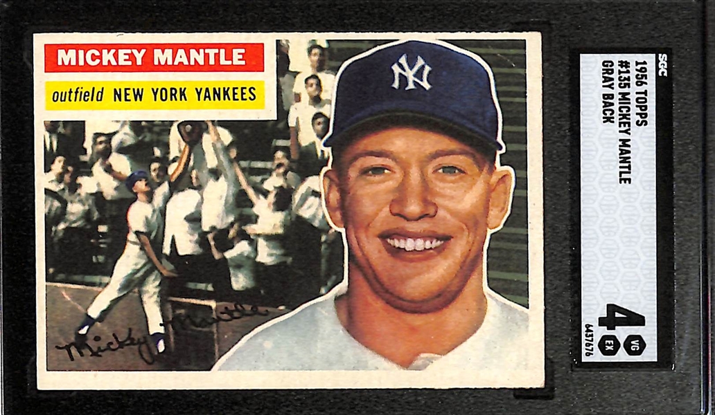 1956 Topps Mickey Mantle #135 Graded SGC 4