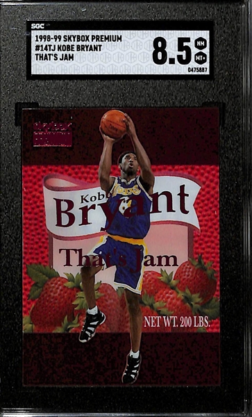 1998-99 Skybox Premium Kobe Bryant That's Jam #14TJ Graded SGC 8.5