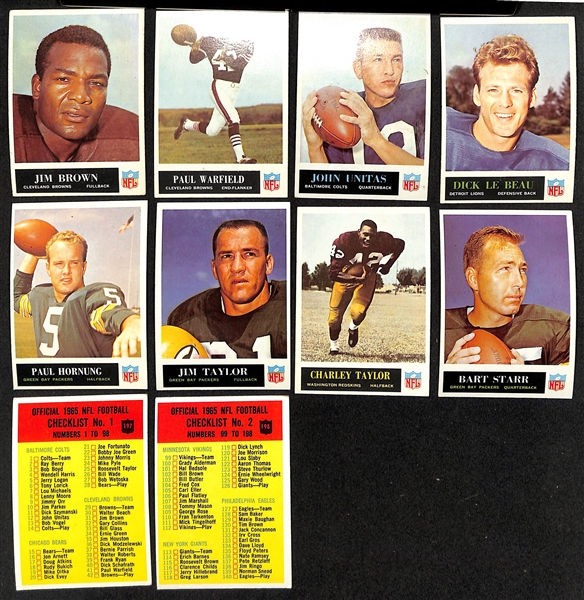 1965 Philadelphia Football Complete Set of 198 Cards w. Jim Brown