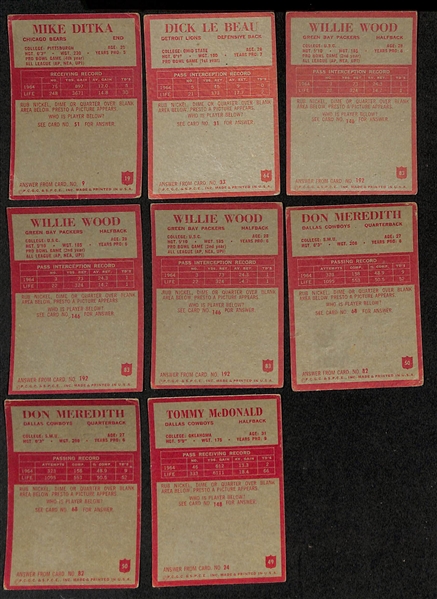 Lot of (160) Assorted 1965 Philadelphia Football Cards w. Mike Ditka