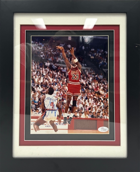 Michael Jordan Signed 8x10 Photo (Framed and Triple Matted) w. JSA Full Letter of Authenticity