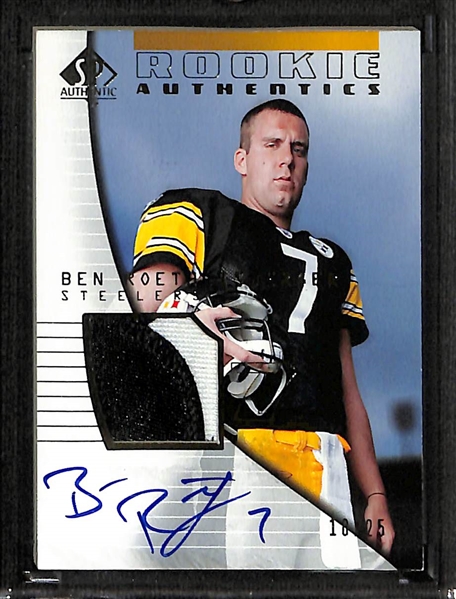 RARE GOLD VERSION 2004 SP Authentic Ben Roethlisberger Rookie Patch Autograph #ed 18/25 