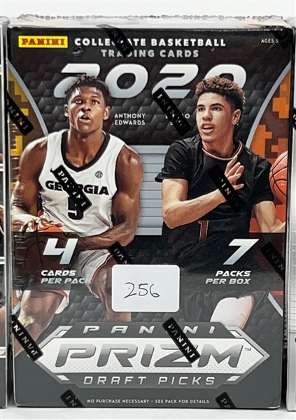 Lot of (4) Basketball Blaster Boxes including 2020-21 Panini Prizm, 2020 Panini Prizm Draft Picks, 2019-20 Panini Mosaic, and 2019-2020 Chronicles 