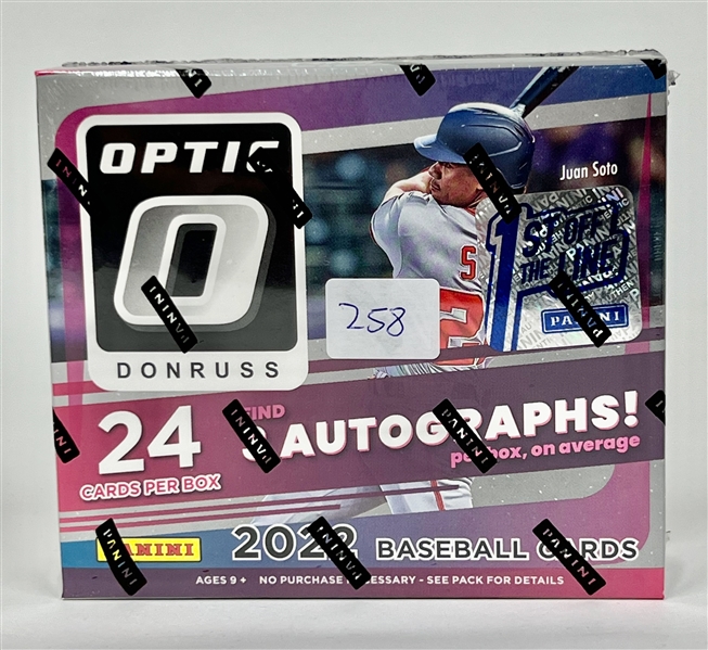 2022 Panini Donruss Optic Baseball First Off the Line Hobby Box