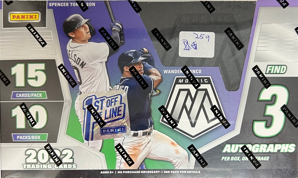 2022 Panini Mosaic Baseball First Off the Line Hobby Box