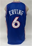 Julius Erving Signed Sixers Custom Jersey (JSA Authenticated)