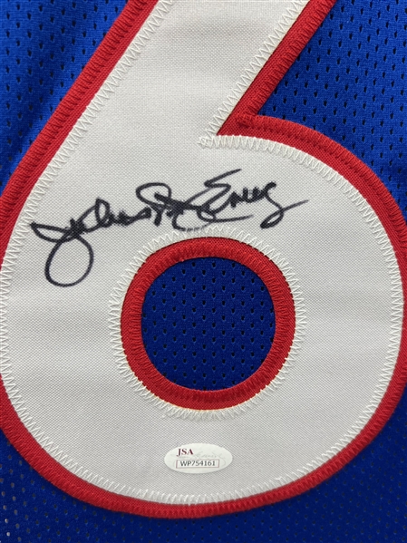 Julius Erving Signed Sixers Custom Jersey (JSA Authenticated)