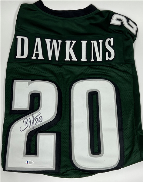 Lot of (4) Autographed Football Jerseys Inc. Dwayne Haskins, Donovan McNabb, and Devonta Smith (All Beckett Authenticated) 