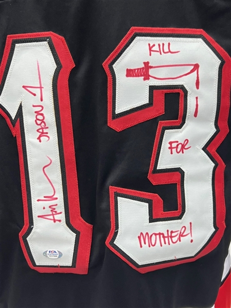 Ari Lehman Signed Friday the 13th Jason Voorhees Jersey (PSA Authenticated)