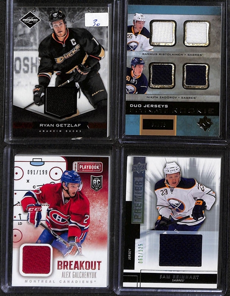 Lot of (30) Hockey Autograph and Jersey Cards Inc. 2010-11 SP Authentic PK Subban Future Watch Rookie Autograph (#/999), 2005-06 Be A Player Dany Heatley & Kary Lehtonen Dual Autograph, 2013 Team...