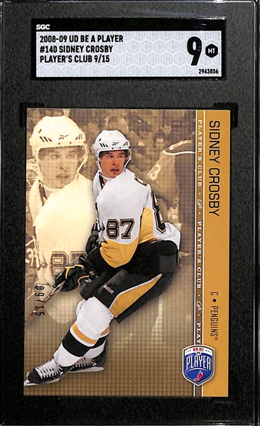 2008-09 Upper Deck Be A Player Sidney Crosby Player's Club (#/15) Graded SGC 9