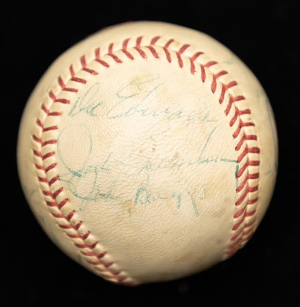 Vintage Multi-Signed Baseball w. Dizzy Dean, Carl Hubbell, and Others (JSA Auction Letter)