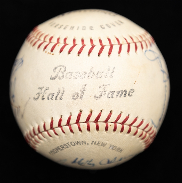 Vintage Multi-Signed Baseball w. Charlie Gehringer, Edd Roush and Others (JSA Auction Letter)