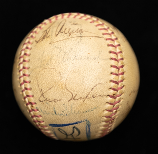 Lot of (2) Vintage Multi-Signed Baseballs w. Stan Musial, Gil Hodges and More (JSA Auction Letter)