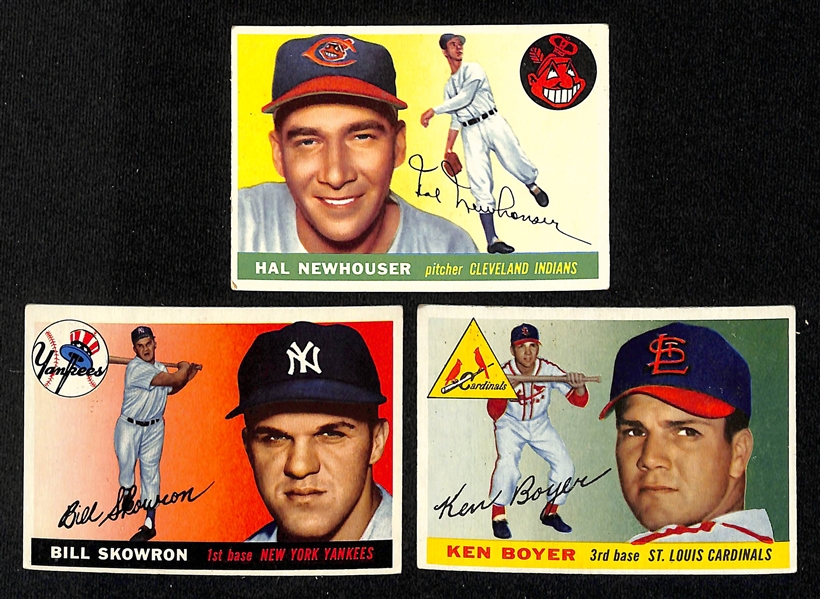 Lot of (53) 1955 Topps Baseball Cards w. Hal Newhouser