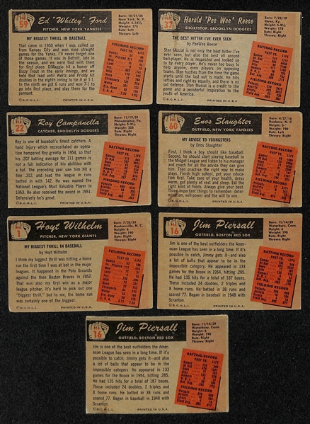  Lot of (35) 1955 Bowman 1st Series Baseball Cards w. Whitey Ford