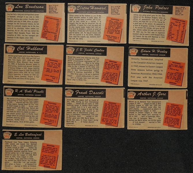  Lot of (86) 1955 Bowman 2nd Series Baseball Cards w. Lou Boudreau