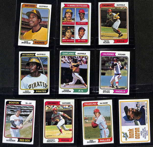 1974 Topps Complete Baseball Card Set (Cards 1-660) w. Dave Winfield & Dave Parker Rookies (Mostly VG-NM)