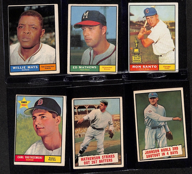 1961 Topps Baseball Near Complete Set (476 of 589 Cards) w. Many Stars!