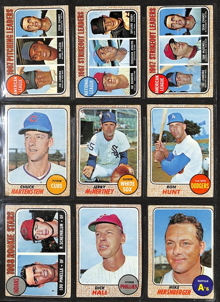 1968 Topps Baseball Complete Set (All 598 Cards) w. PSA 2 Mickey Mantle & SGC 3 Nolan Ryan Rookie!