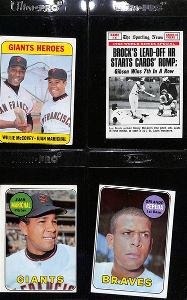 1969 Topps Baseball Near Complete Set (550 of 664 Cards) w. Mantle #500 (SGC 3), Reggie Jackson Rookie #260 (SGC 2.5), Nolan Ryan #533 (PR-GD)