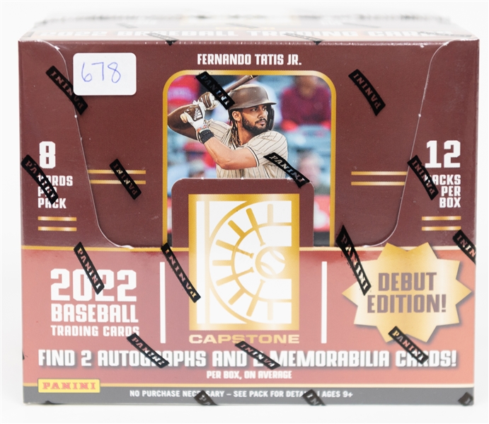2022 Panini Capstone Baseball Hobby Box - Sealed