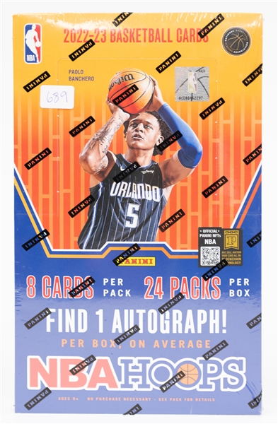 2022-23 Panini NBA Hoops Basketball Hobby Box - Sealed (1 Autograph)